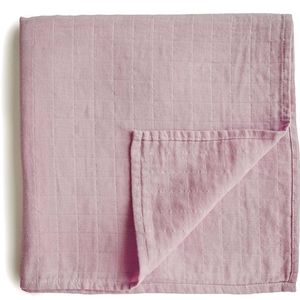 Muslin Baby Swaddle Blanket - Soft Mauve